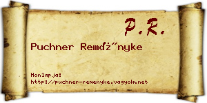 Puchner Reményke névjegykártya